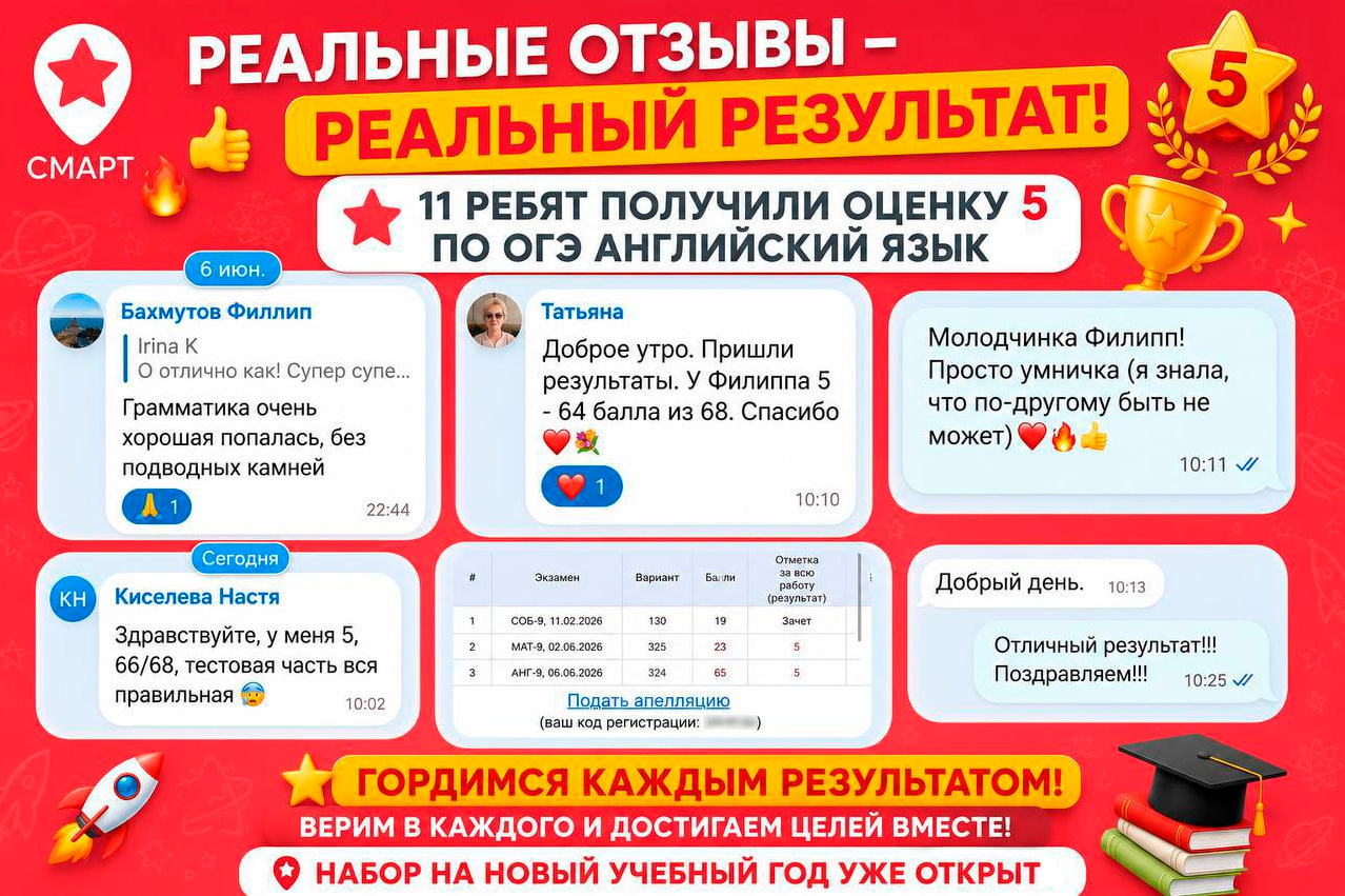 11 пятерок без четверок! 